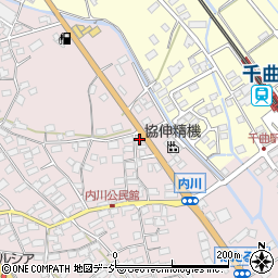 長野県千曲市内川318周辺の地図