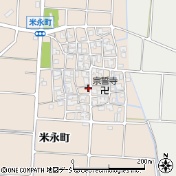 石川県白山市米永町周辺の地図