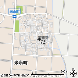 石川県白山市米永町104-1周辺の地図