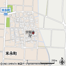 石川県白山市米永町102周辺の地図