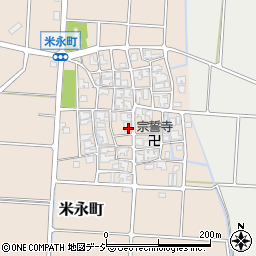 石川県白山市米永町105周辺の地図