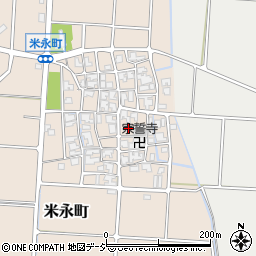 石川県白山市米永町104周辺の地図