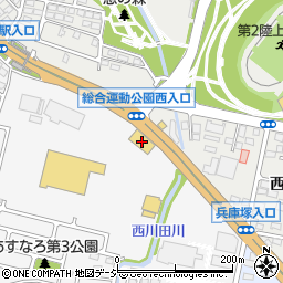 東日本三菱宇都宮総合グラウンド店周辺の地図