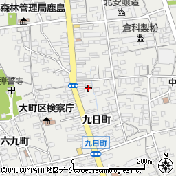 長野県大町市大町九日町2452-1周辺の地図