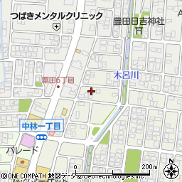 美容プラージュムサシ　金沢南店周辺の地図