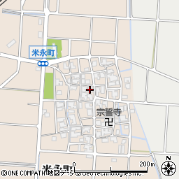 石川県白山市米永町129周辺の地図