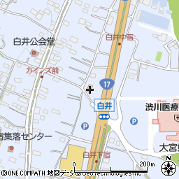 群馬県渋川市白井424周辺の地図