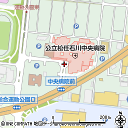松任石川中央病院周辺の地図