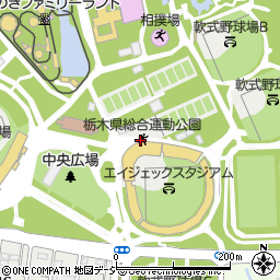 栃木県総合運動公園周辺の地図