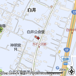 白井宿歴史資料館和泉屋周辺の地図