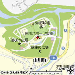 内川スポーツ広場周辺の地図