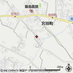 長野県大町市大町宮田町周辺の地図