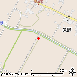 栃木県鹿沼市久野周辺の地図