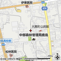 長野県大町市大町（大黒町）周辺の地図