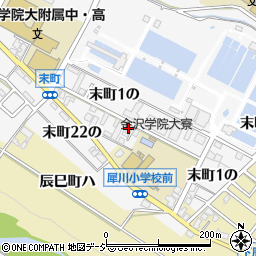 石川県金沢市末町１の196周辺の地図