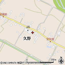 栃木県鹿沼市久野524周辺の地図