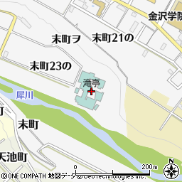金沢犀川温泉 滝亭周辺の地図