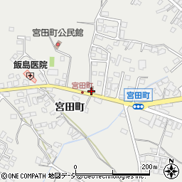 大町宮田簡易郵便局周辺の地図