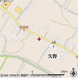 栃木県鹿沼市久野512周辺の地図