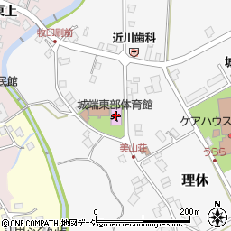 南砺市城端東部体育館周辺の地図