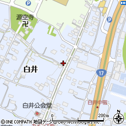 白井上之町集会所周辺の地図