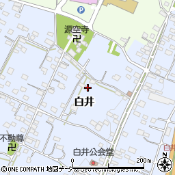 群馬県渋川市白井周辺の地図