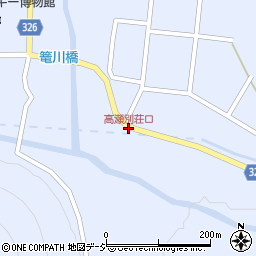 高瀬別荘口周辺の地図