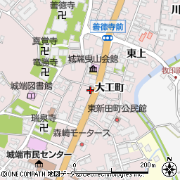 富山県南砺市城端大工町周辺の地図