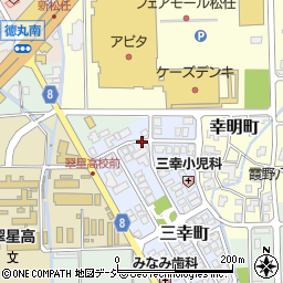 石川県白山市三幸町周辺の地図