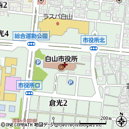 白山市役所総務部　財政課・行政経営室周辺の地図