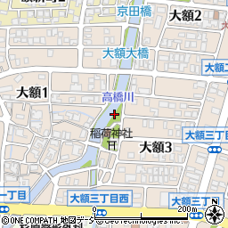 石川県金沢市大額周辺の地図
