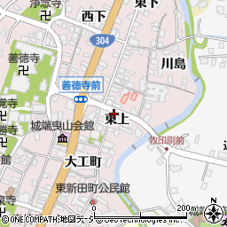 富山県南砺市城端東上周辺の地図