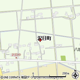 茨城県常陸太田市沢目町周辺の地図