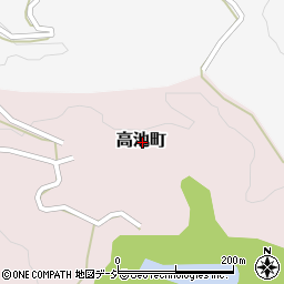 石川県金沢市高池町周辺の地図
