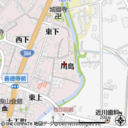 富山県南砺市城端川島周辺の地図