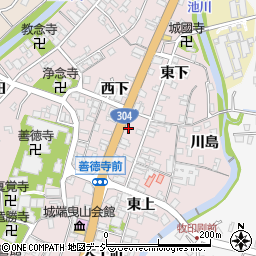 富山県南砺市城端西下166周辺の地図