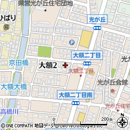 金沢額郵便局周辺の地図