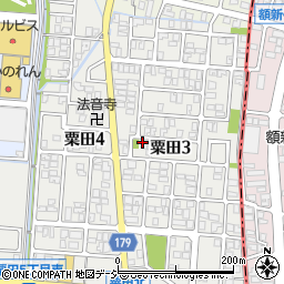 粟田3号緑地周辺の地図