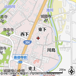富山県南砺市城端（東下）周辺の地図