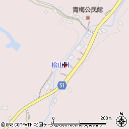 栃木県芳賀郡茂木町青梅107周辺の地図
