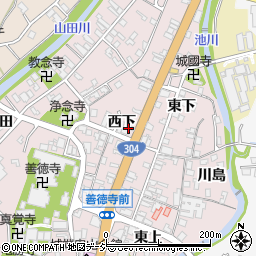 富山県南砺市城端西下221周辺の地図