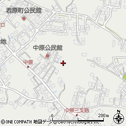 長野県大町市大町中原町周辺の地図