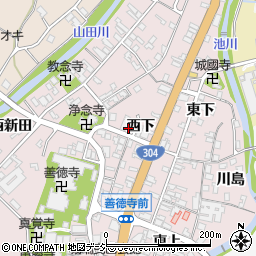 富山県南砺市城端西下214周辺の地図