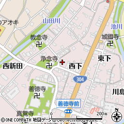 富山県南砺市城端西下207周辺の地図
