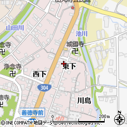 富山県南砺市城端東下142周辺の地図