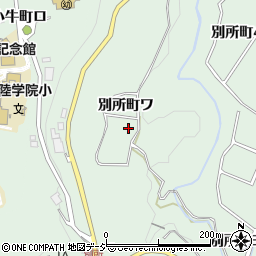 石川県金沢市別所町ワ周辺の地図