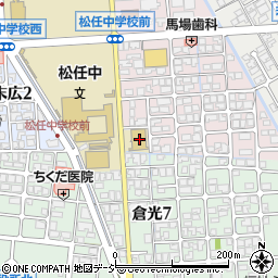 松任中学校プール周辺の地図