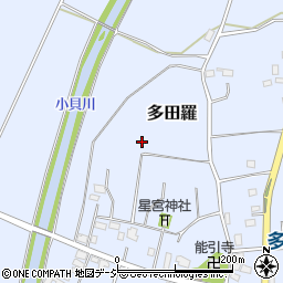 栃木県芳賀郡市貝町多田羅周辺の地図