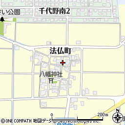 石川県白山市法仏町周辺の地図