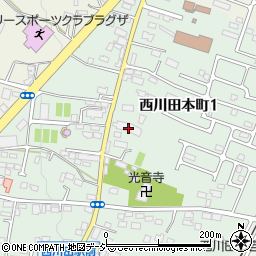 栃の葉西川田ホール周辺の地図